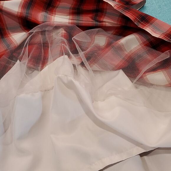 Carter's Sz 18m Girls Red Plaid Short Sleeve Dress, Holiday Fun Dressy - Picture 8 of 8